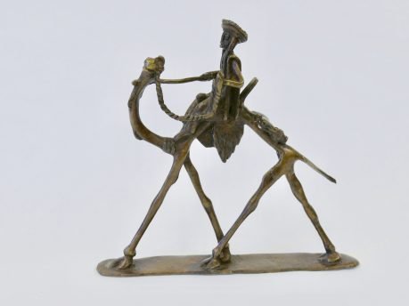 Original, unique ,hand-cast Ouagadougou -Burkina Faso - African bronze tribal figurine -lost wax method ,fair trade