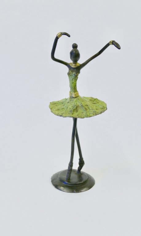 Original, unique ,hand-cast Ouagadougou -Burkina Faso - African bronze tribal figurine -lost wax method ,fair trade