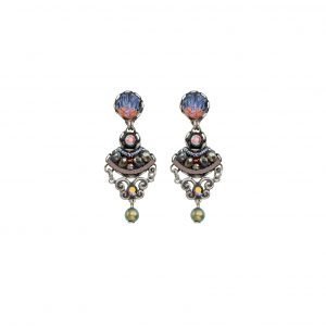 Ayala Bar designer dangly earrings with beads, crystals and embroidery