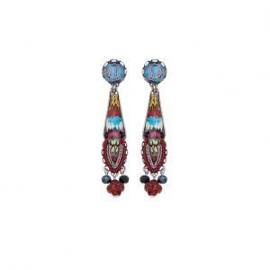 Ayala Bar designer dangly earrings made using beads, crystals and embroidery