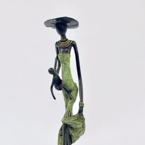 Original, unique ,hand-cast Ouagadougou -Burkina Faso - African bronze tribal figurine -lost wax method ,fair trade