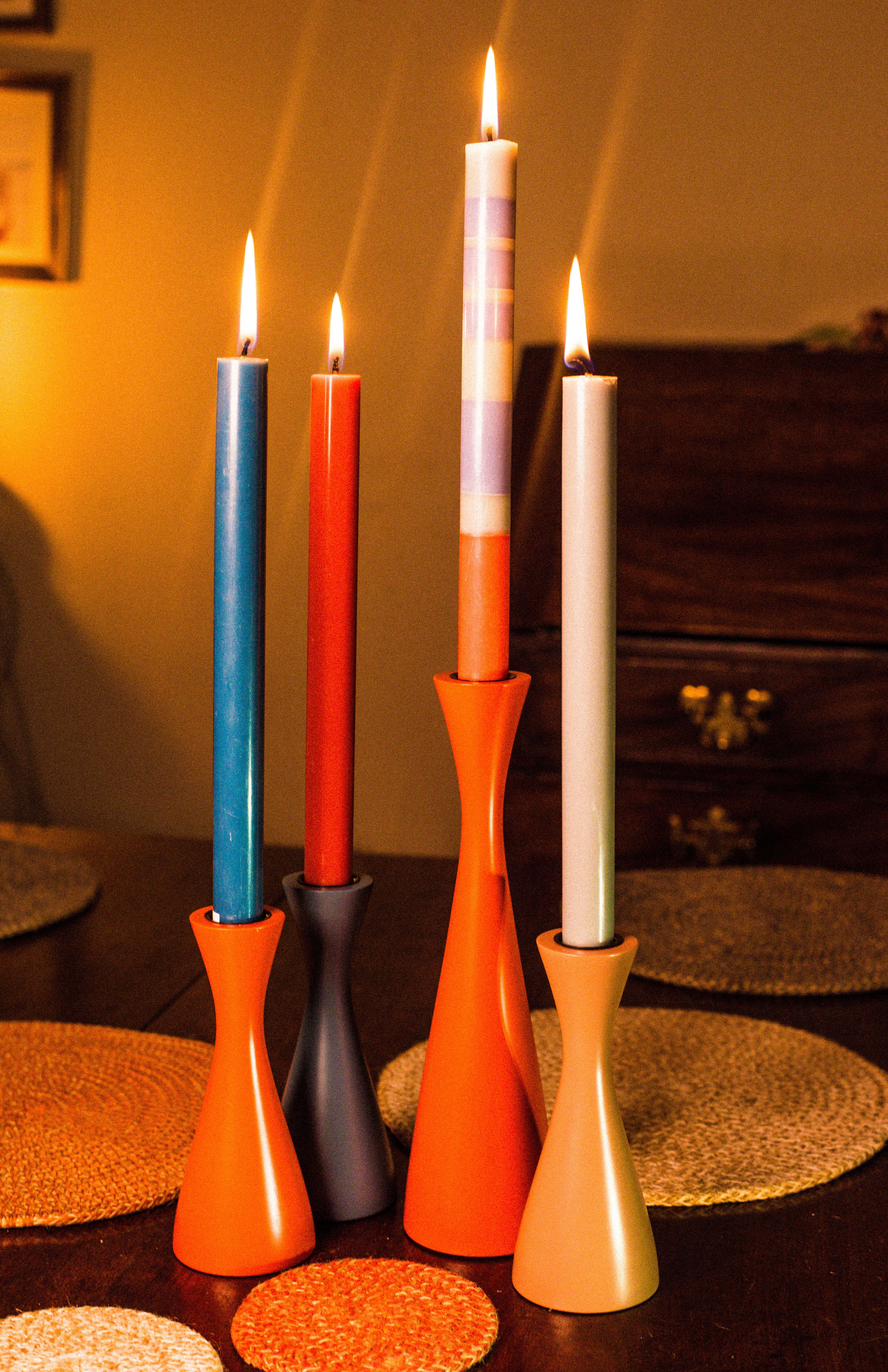 Something Diffe, Wooden Candle Sticks Uk