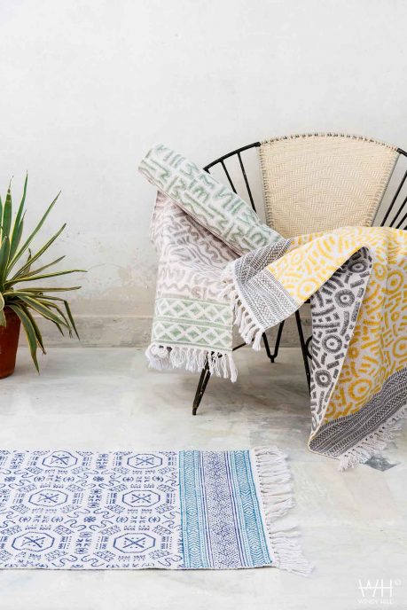 windyhill reversible bathmats-sreenprinted-100%cotton-colourful, trendy -modern geometrical design